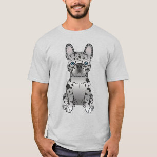T-shirt Bouledogue français Blue Merle / Dessin animé de c