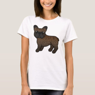 T-shirt Bouledogue français bringé Chien de dessin animé m