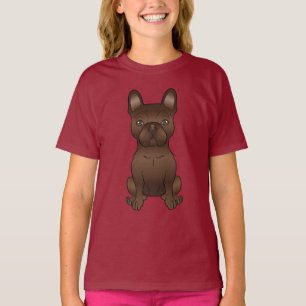 T-shirt Bouledogue français brun / Frenchie Chien de dessi