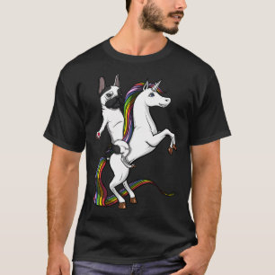 T-shirt Bouledogue français chevauchant une licorne