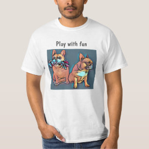 T-shirt Bouledogue français deux amis French Bulldog