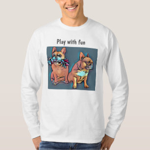 T-shirt Bouledogue français deux amis French Bulldog