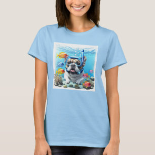 T-shirt Bouledogue français en vacances French Bulldog