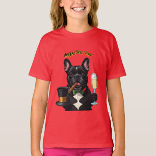 T-shirt Bouledogue français French Bulldog Nouvel An