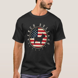T-shirt Bouledogue français Frenchie Drapeau États-Unis 4