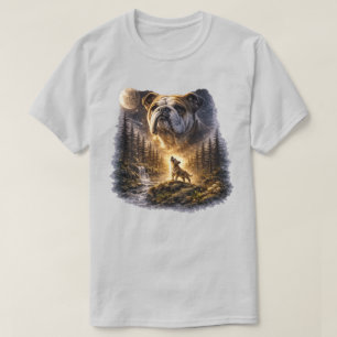 T-shirt Bouledogue Français Hurlement à la Lune Graphique 