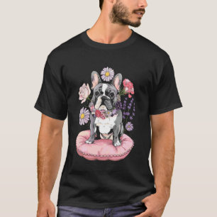 T-shirt Bouledogue Français Jardin Floral