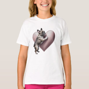 T-shirt Bouledogue français je t'aime