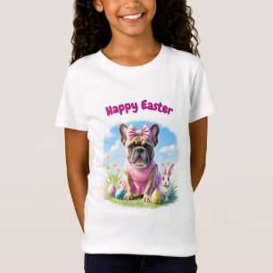 T-Shirt Bouledogue français Joyeuses Pâques French Bulldog