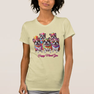 T-shirt Bouledogue français Mardi Gras