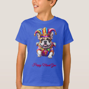 T-shirt Bouledogue français Mardi Gras