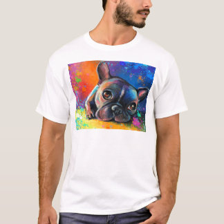 T-shirt Bouledogue français mignon peignant Svetlana