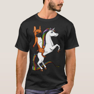 T-shirt Bouledogue français montant une licorne