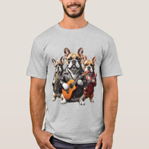 T-shirt Bouledogue français Musiciens Bouledogue français