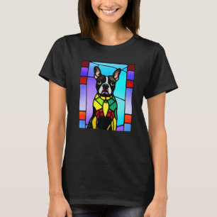 T-shirt Bouledogue Français - Pop Art Vitrail Coloré Pr
