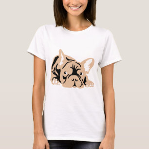 T-shirt Bouledogue Français rose