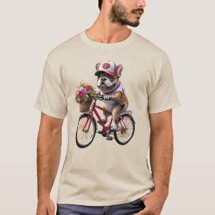 T-shirt Bouledogue français vélo French Bulldog