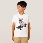 T-shirt Bouledogue français w/sunglasses faisant de la (Devant entier)