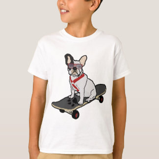 T-shirt Bouledogue français w/sunglasses faisant de la