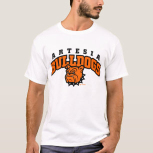 T-shirt Bouledogues d'Artesia arqués marquant avec des