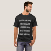 T-shirt Bouledogues français (Devant entier)