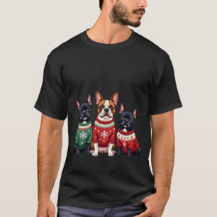 T-shirt Bouledogues français de Noël Xmas Frenchie Chien 4