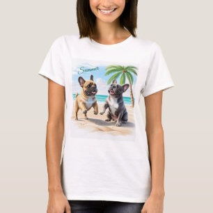 T-shirt Bouledogues français Plage Bouledogue Français