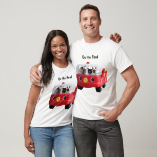 T-shirt Bouledogues français voiture French Bulldog