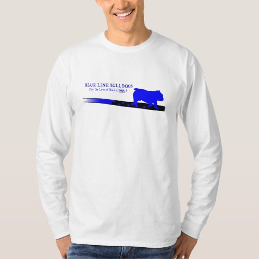T-shirt Bouledogues LS de Blue Line (Devant)