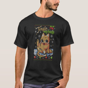 T-shirt Boules à grelots de Noël chat mignon