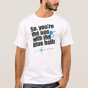 T-shirt Boules de bleu de Paintball