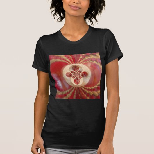 T-shirt Boules de cricket rouge Art Abstrait Design d'impr (Devant)