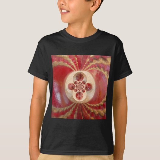 T-shirt Boules de cricket rouge Art Abstrait Design d'impr (Devant)