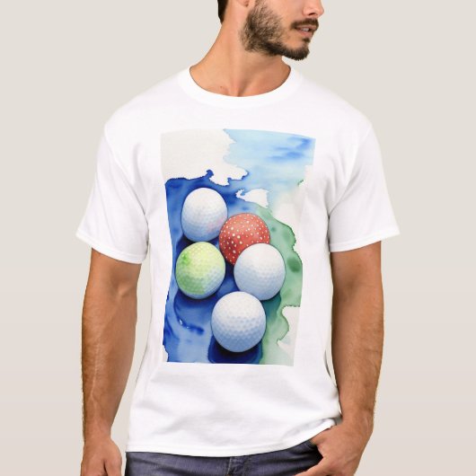 T-shirt Boules de golf (Devant)
