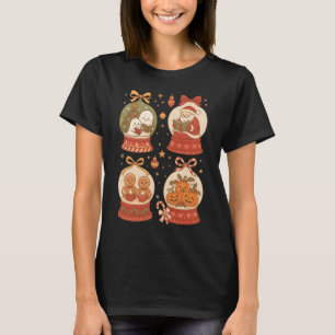 T-shirt Boules de neige de Noël Fantôme Santa amateur de l