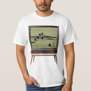 T-shirt Boules De Pelouse Sur Télévision Analogique,