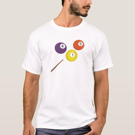 T-shirt Boules de piscine et pile (Devant)