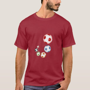 T-shirt Boules de soccer multichromes