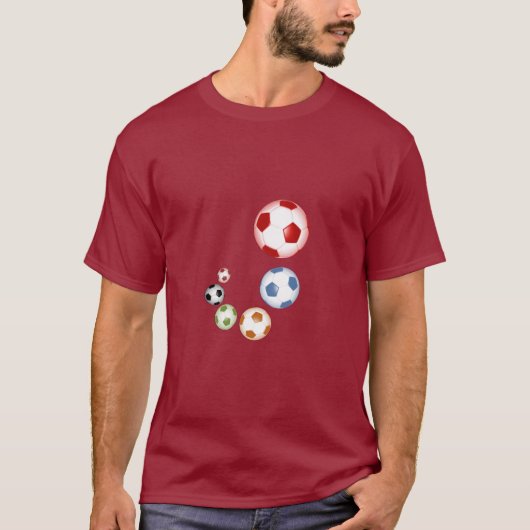 T-shirt Boules de soccer multichromes (Devant)
