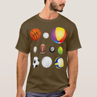 T-shirt Boules de sport