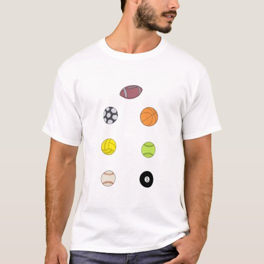 T-shirt Boules de sport (Devant)