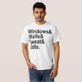 T-shirt Boules de sueur de murs de Windows (Devant entier)