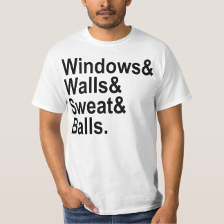 T-shirt Boules de sueur de murs de Windows