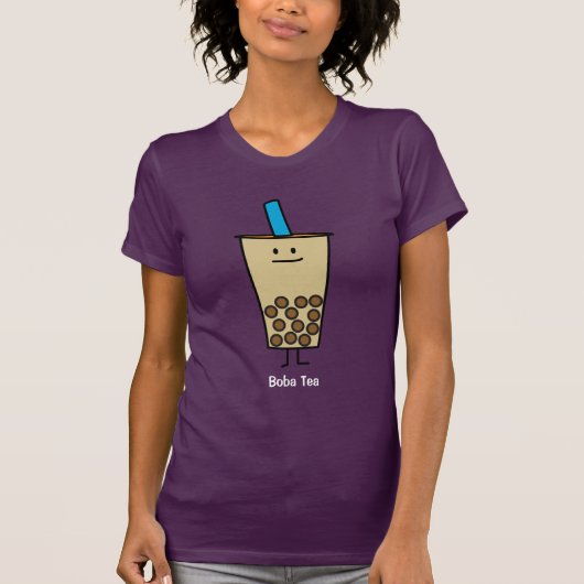 T-shirt Boules de tapioca de thé de lait de perle de Boba (Devant)