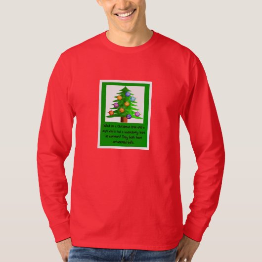 T-shirt Boules de vasectomie = de Noël (Devant)