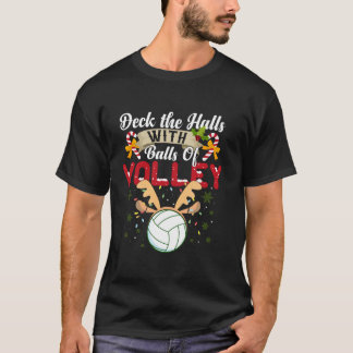T-shirt Boules de Volley Drôle Joueur De Volleyball Laid X