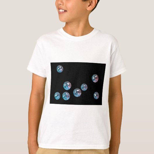 T-shirt boules disco dans l'espace vide (Devant)