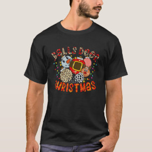 T-shirt Boules Profondes Dans Noël Drôle Noël Leopard Retr