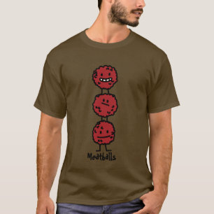 T-shirt Boulette de viande de boulettes de viande empilée