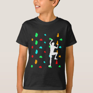 T-shirt Bouliste lors de la pratique du bloc sur mur d'esc